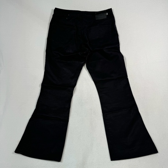 Silver Pants Womens 31X32 Black Flare Button Fly Nylon Mid Rise - Picture 2 of 11